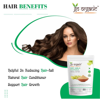 Go Organic Dry amla powder To Grow Long, Strong Hair (250 Grm)