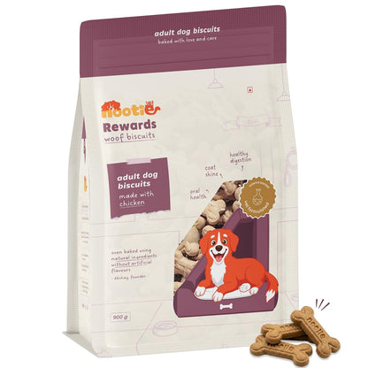 Nootie Chicken Puppy Biscuits - Chicken & Peanut Butter Flavoured Treats for Puppies | Protein-Rich, Highly Digestible & Nutritious | Suitable for All Breeds | 900g
