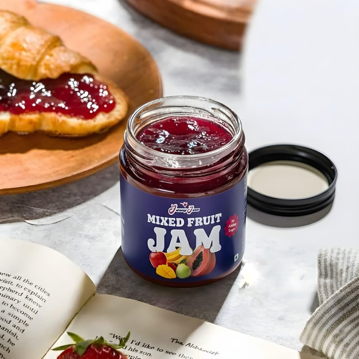 Jammy Jams Mixed Fruit Jam | Made With Fruit Pulp | Breakfast Spread - 200g