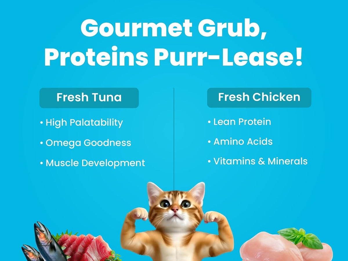 BARK OUT LOUD - Fresh Tuna & Chicken Mousse Wet Cat Food, Adult, 1 count, 1 count