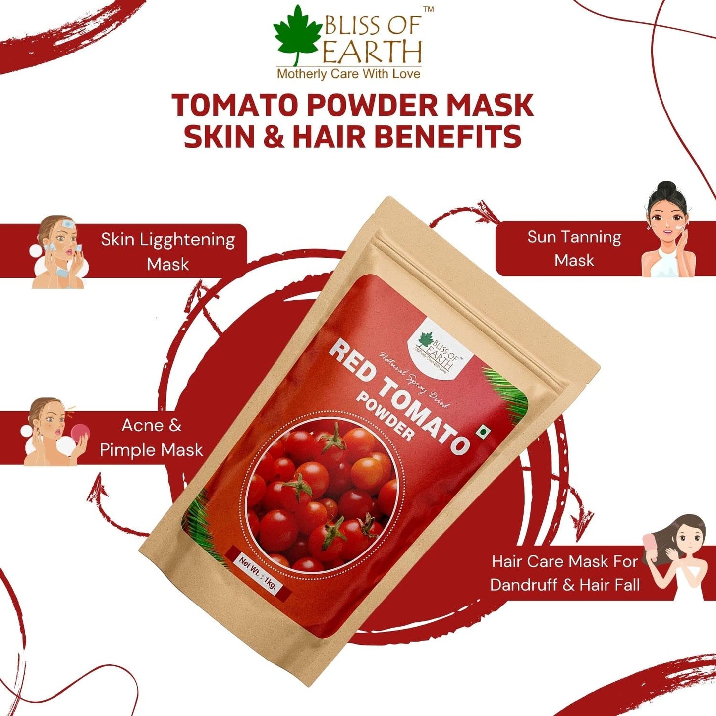 Bliss of Earth Tomato Powder Natural Spray Dried Great For Instant Tomato Soup | Tomato Juice | Ketchup | Seasoning 200gm