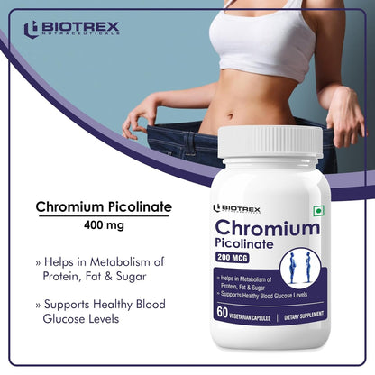 Biotrex Nutraceuticals Chromium Picolinate 200 mcg - 60 Capsules