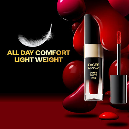FACESCANADA Comfy Matte Pro Liquid Lipstick - Umber Fix 10, 5.5 ml | 10HR Longstay | Intense Color | Macadamia Oil & Olive Butter Infused | Lightweight Super Smooth | No Dryness | No Alcohol