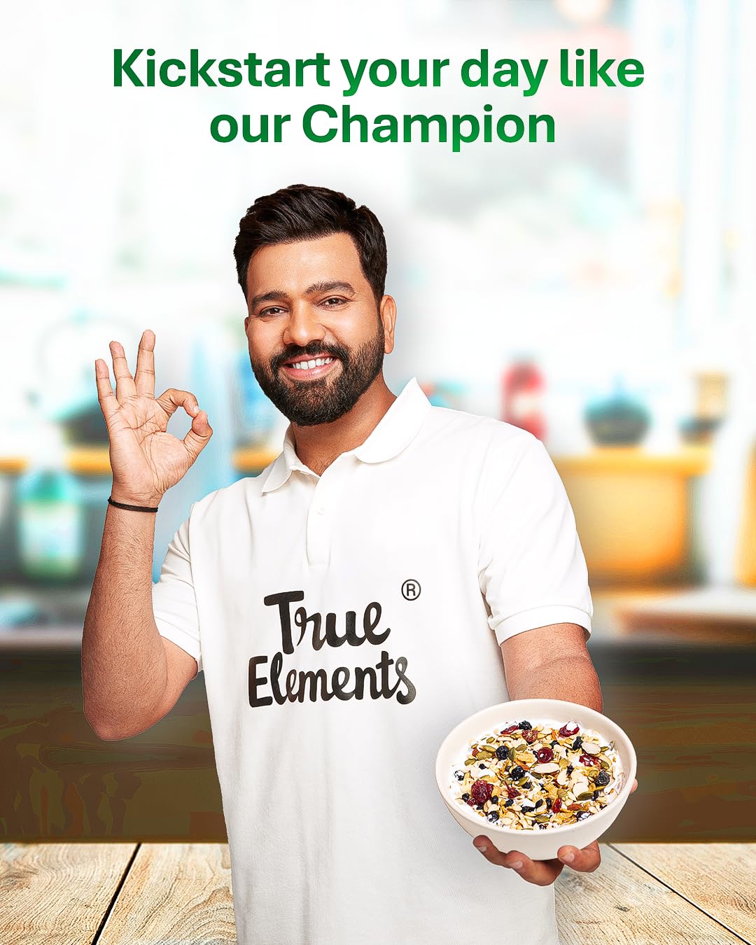 True Elements Dark Chocolate Muesli 1kg | Nuts & Berries Muesli | 13g Clean Protein | 13% Millet | Cereal for Breakfast | Gluten Free Breakfast