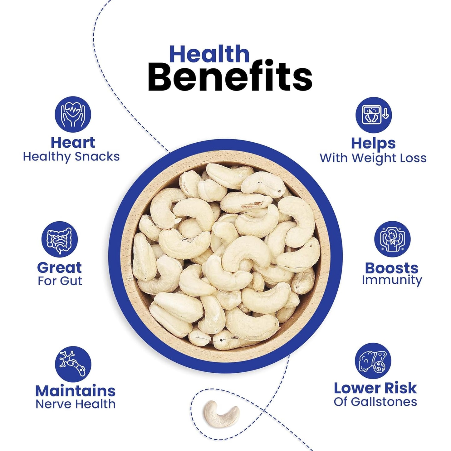 Nutraj Whole W320 Cashew Nuts 200g Pouch | Kaju | Dry Fruits and Nuts | Grocery Items