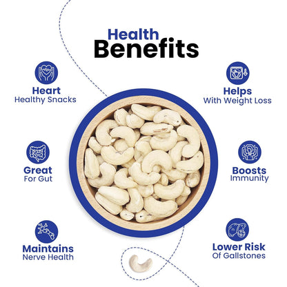 Nutraj Whole W320 Cashew Nuts 200g Pouch | Kaju | Dry Fruits and Nuts | Grocery Items