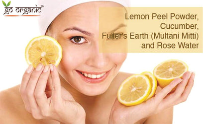 Go Organic Lemon Peel Powder 100% Organic & Chemical Free Skin Cleanser 250Grm (250GM)