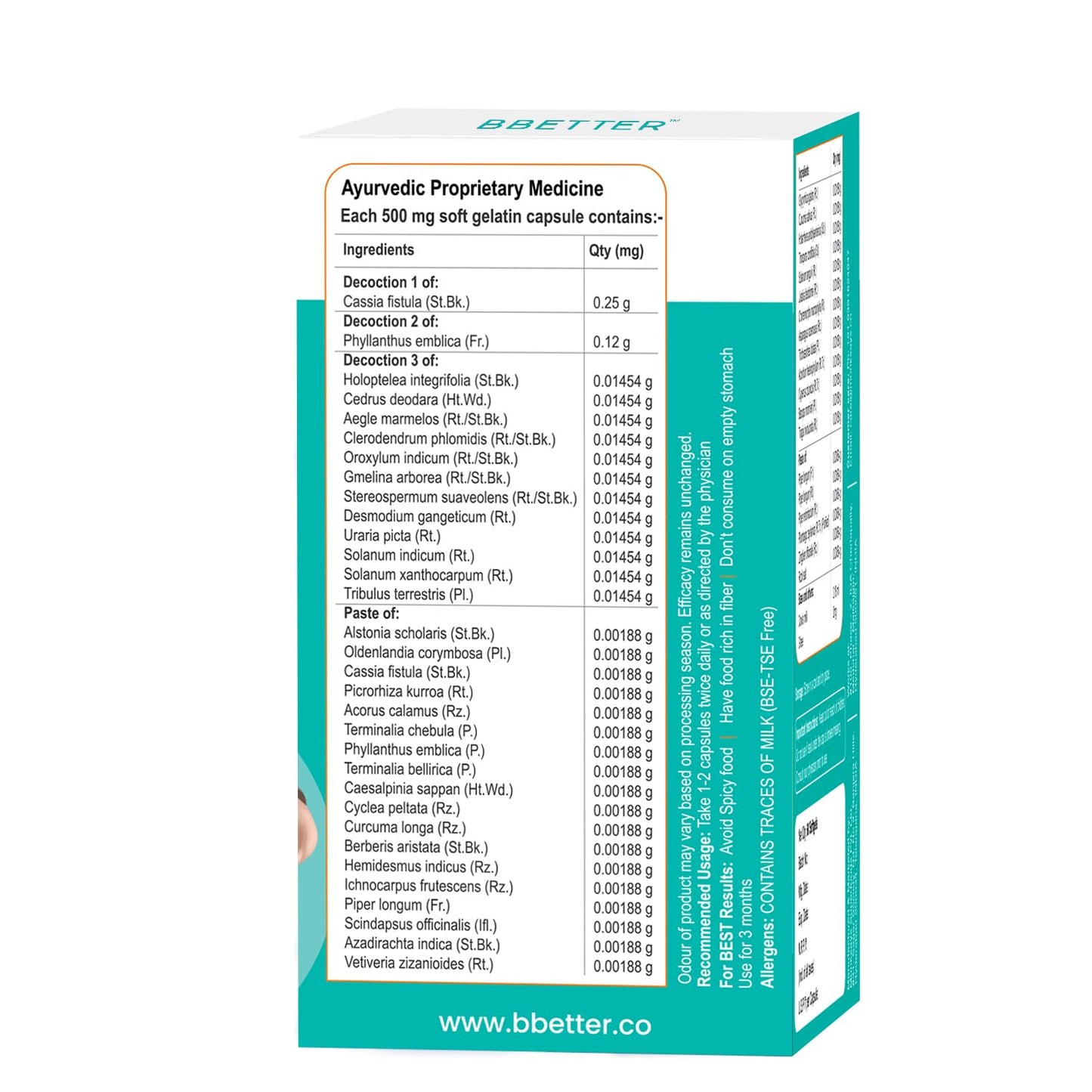 BBETTER PsoriaUrja - Lab Tested Ayurvedic Medicine for Skin Health Management | Made using Sneha Paka Vidhi method | 60 softgels