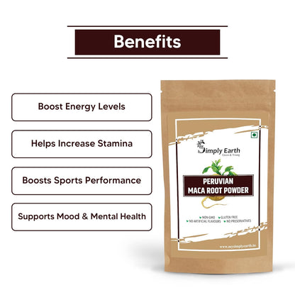 Simply Earth Strength Combo: 100g Safed Musli Root Powder + 100g Peruvian Maca Root Powder - Pure Organic Superfood for Immunity, Vitality and Energy