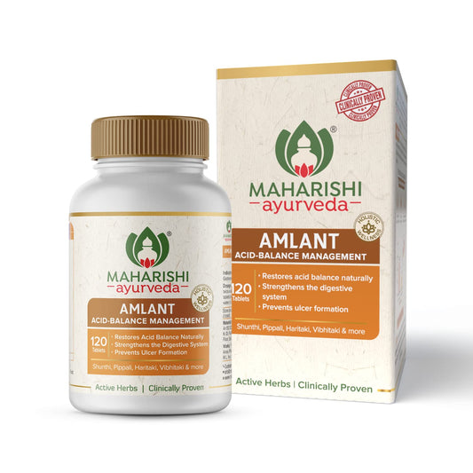 Zephivo Maharishi Ayurveda Amlant For Acidity Heartburn Gas & Bloating Strengthens Digestive System Helps In Reducing Acidity Recurrence Quick Relief 120 Tablets
