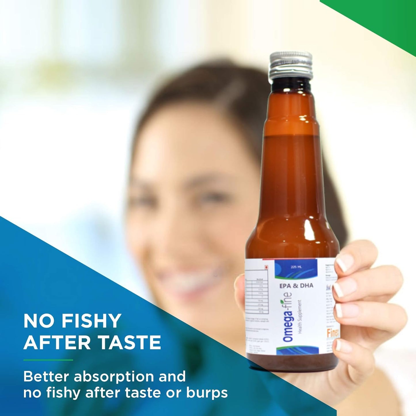 Health Supplement Syrup with Fish Oil (Omega-3, EPA, DHA) For Brain Health & Immunity (225 ml)