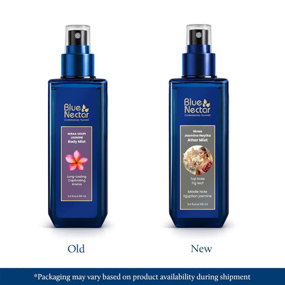 Blue Nectar Niraa Jasmine Nayika Body Attar | Perfume Mist for Women | Long-Lasting Jasmine Attar with Fig Leaf | Floral Body Mist Spray | Travel-Friendly (100 ml)
