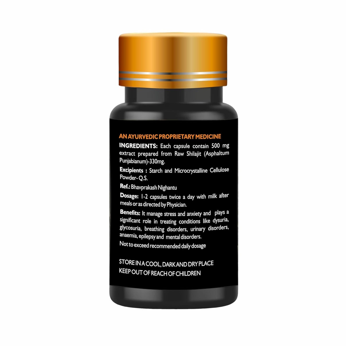 PRANJVEDA HERBAL Shilajit 60 Capsules Fulvic Acid Supplement, Natural Energy, Endurance Booster, Mineral-Rich Herbal Formula, Pack of 1