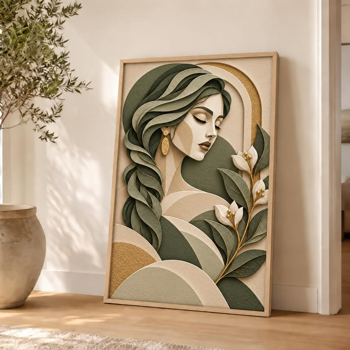Botanical Woman Face Art- 4
