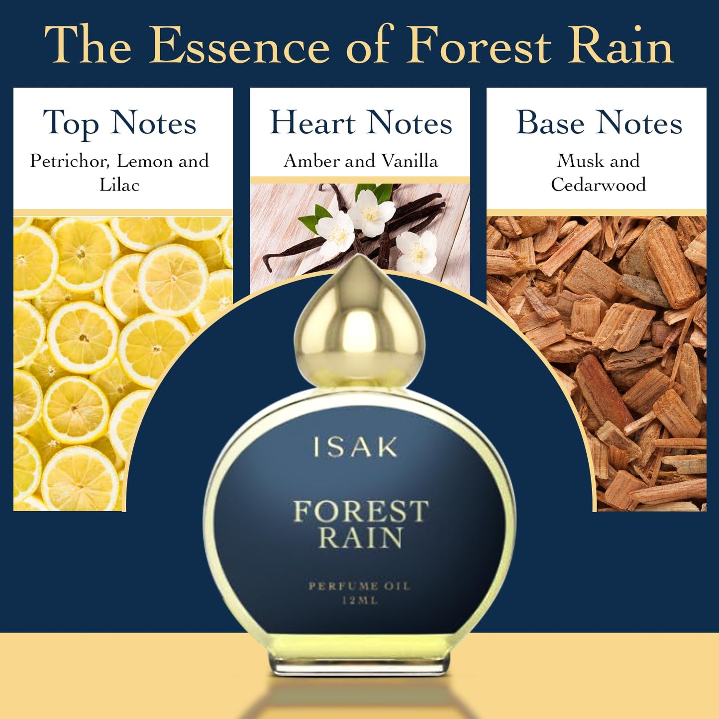ISAK Forest Rain Attar 12ml | Unisex Alcohol-Free Perfume Oil | Long Lasting 8+ Hours | Petrichor, Amber & Musk Notes | Luxury Roll-On | Travel-Friendly