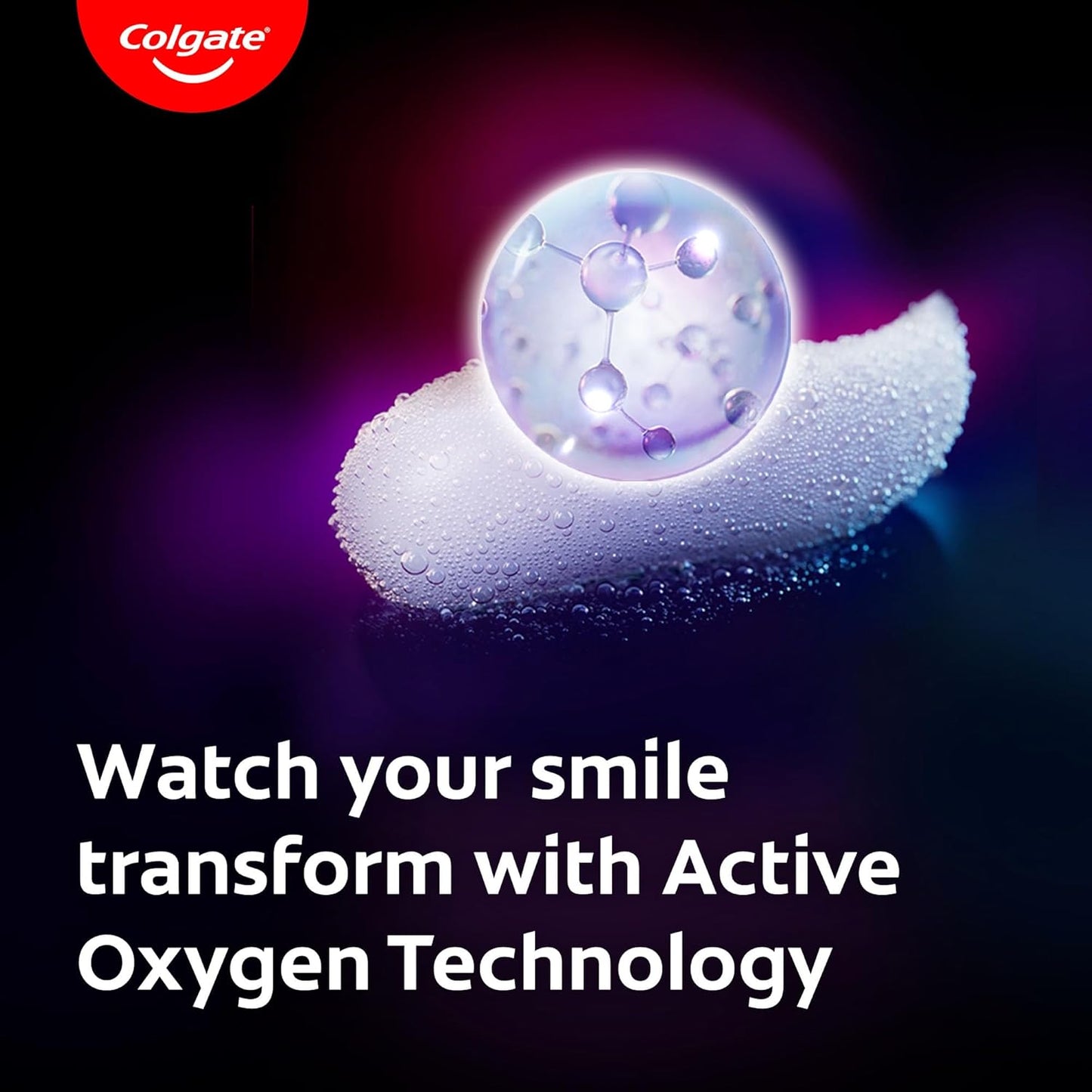 Colgate Visible White O2, Teeth Whitening Toothpaste (50g) for noticeably whiter teeth starting in 3 days with Active Technology, Enamel Safe Teeth Whitening & Fresh Breath