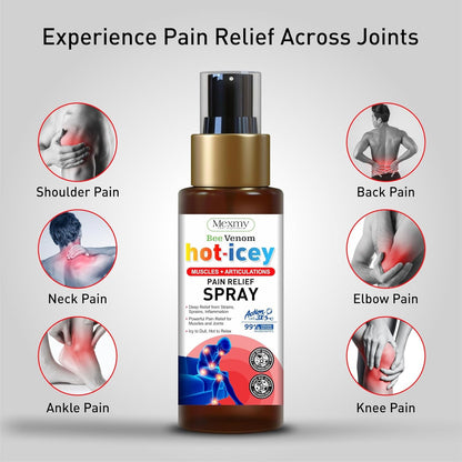 Pain Relief Spray | Hot-Cool Formula For Instant Relief From Back Pain, Leg Pain, Lumbar Pain, Knee Pain, Joint Pain, Sports Injuries, Sleep Support & Muscle Recovery | 100 g