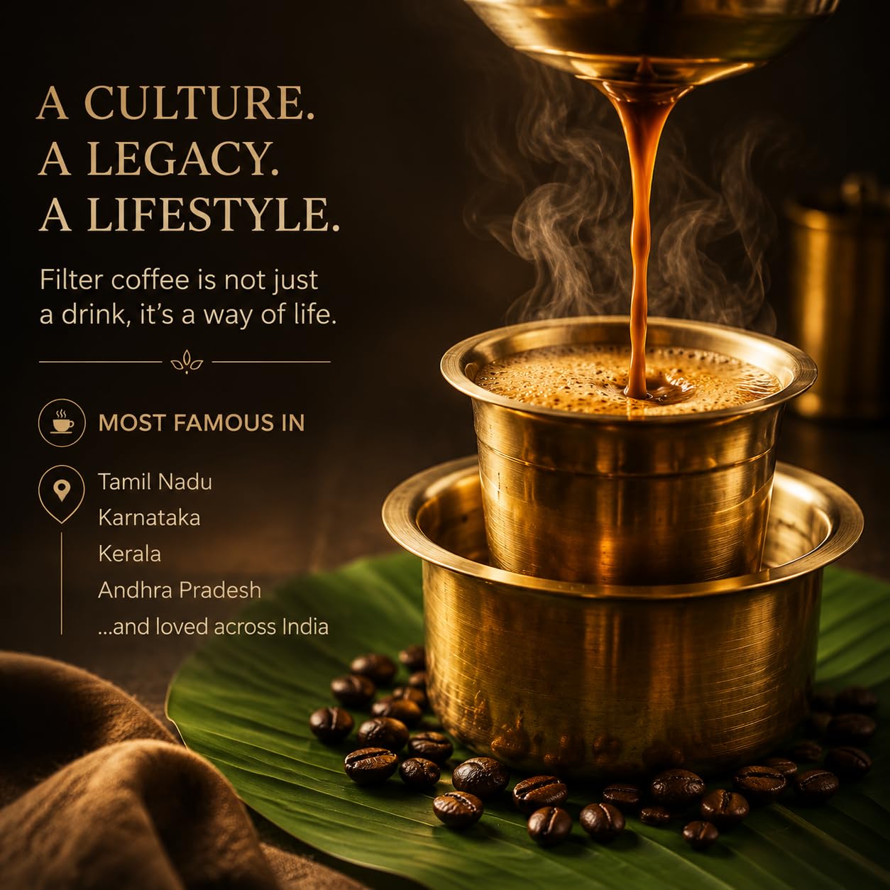 EVORA Greens Signature 100gm Filter Coffee Powder | Coffee with Arabica & Robusta Blend - Medium Roast | Make Café Style Hot or Cold Coffee, black Coffee, Cappuccino, Latte at Home | Make 50 Cups