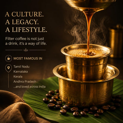 EVORA Greens Signature 100gm Filter Coffee Powder | Coffee with Arabica & Robusta Blend - Medium Roast | Make Café Style Hot or Cold Coffee, black Coffee, Cappuccino, Latte at Home | Make 50 Cups
