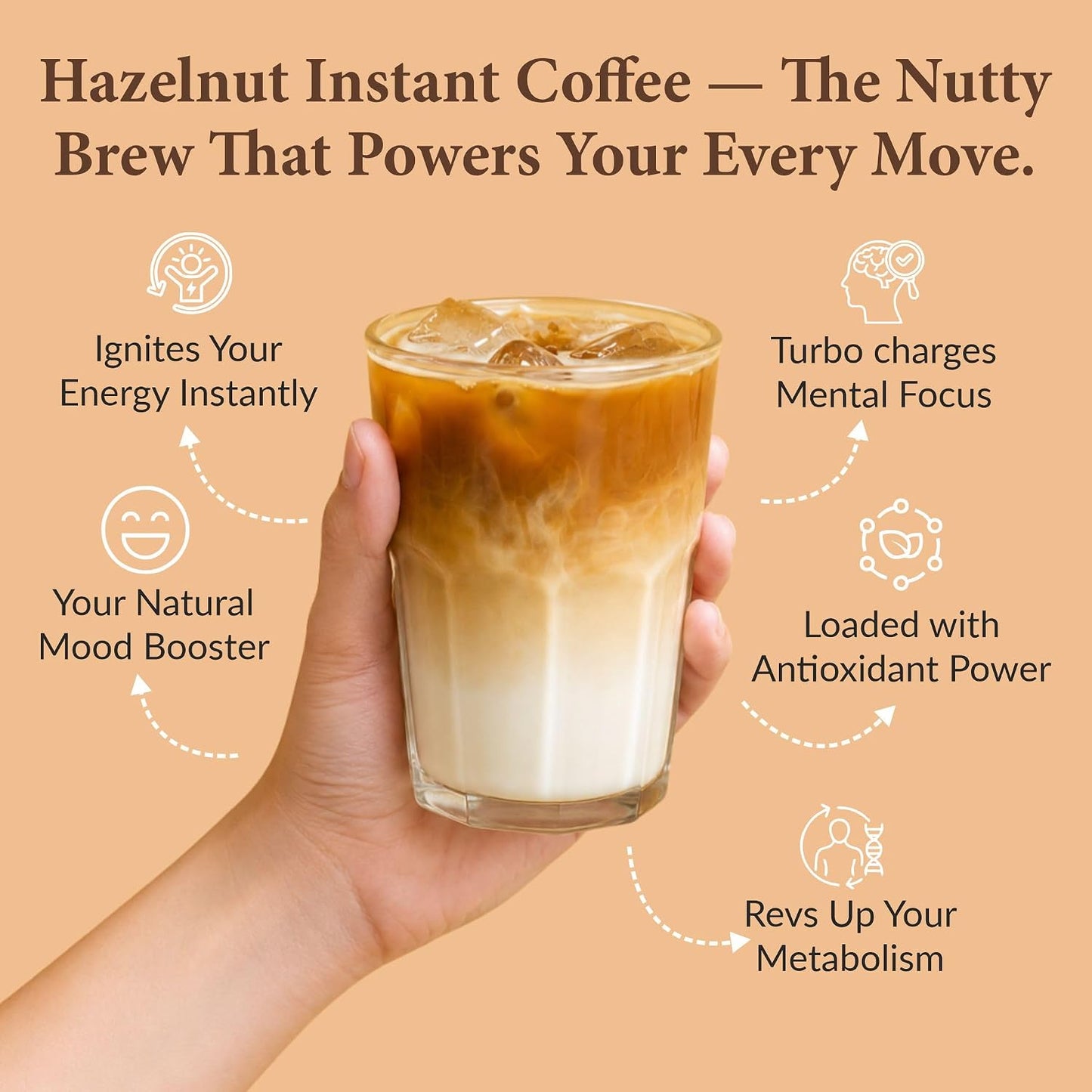 The Beanster Company Hazelnut Flavoured Instant Coffee, 50g
