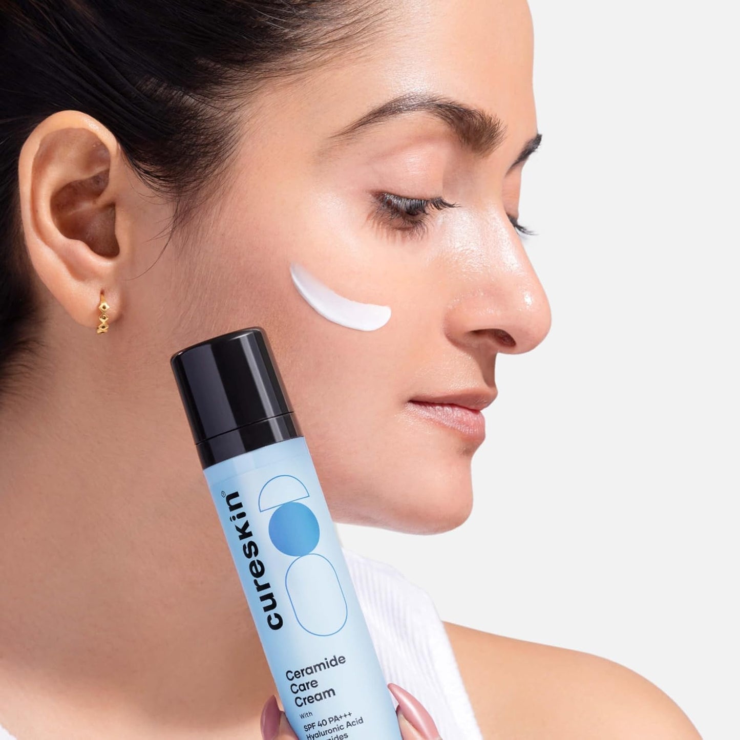 Cureskin Ceramide Moisturiser SPF 40 PA+++ Skin Barrier Repair Face Moisturizer for Men and Women | Hyaluronic Acid Moisturizer for Face | Anti Aging Cream for Women and Men