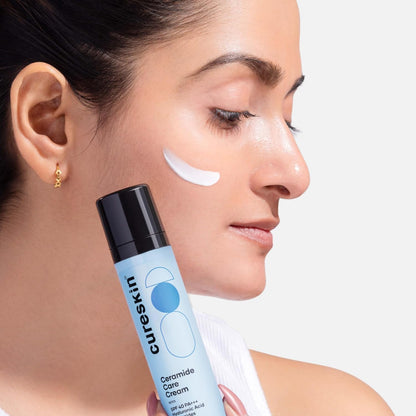 Cureskin Ceramide Moisturiser SPF 40 PA+++ Skin Barrier Repair Face Moisturizer for Men and Women | Hyaluronic Acid Moisturizer for Face | Anti Aging Cream for Women and Men