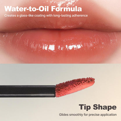 DINTO Blur-Glowy Lip Tint (218 Memento Mori 3.5g) Hydrating Glossy Korean Lip Tint, Glass Shine Finish, Lightweight Non-Sticky Long Lasting Lip Stain, Moisturizing Lip Color, Vegan & Cruelty-Free