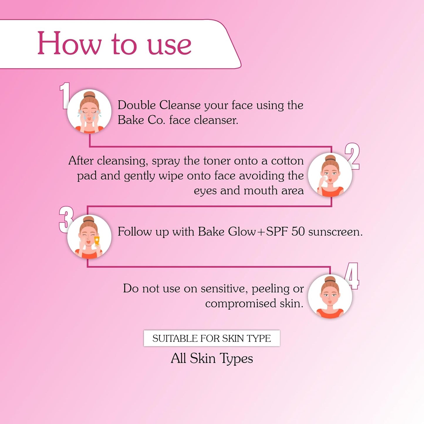 BAKE 5% Niacinamide Toner For Combination & Oily Skin | Targets Acne Marks, Oil Production & Enlarged Pores for Glowing Skin | Alcohol Free Toner for Women & Men | 100ml (Unscented)