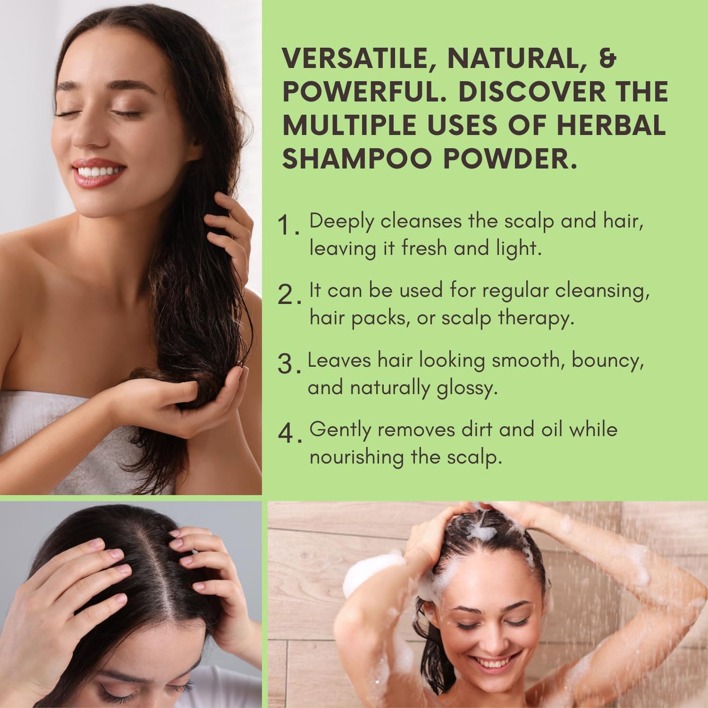 BLISS OF EARTH Powder Shampoo for Hair with Amla, Reetha, Shikakai, Bhringraj & Jatamansi | Ayurvedic Herbal Cleanser for Hair Wash, Growth & Care | Sulfate-Free, 100g Shampoo Powder