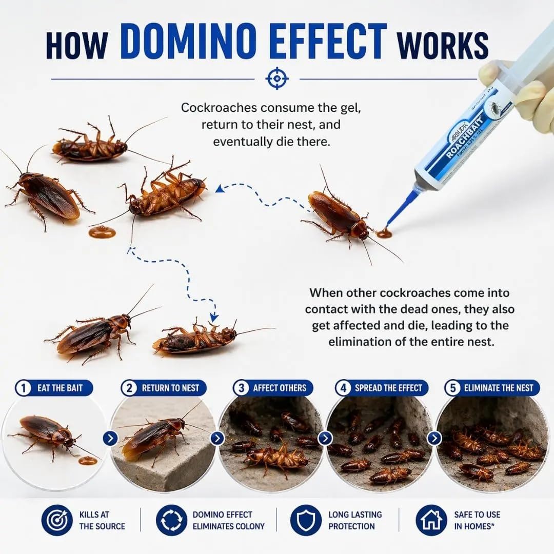 Arbuda Roachbait Gel For Cockroach Control| Fast Acting Solution | Ready to Use | Colony Destroyer (35 gm Pack of 1)