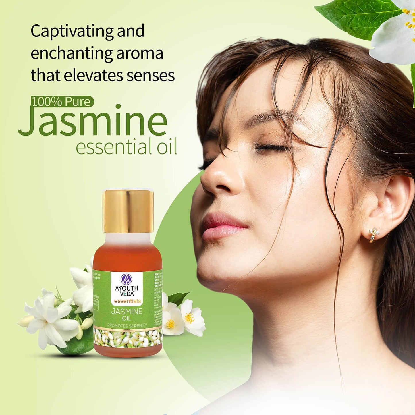 AYOUTHVEDA Jasmine essential oil | For Healthy Skin & Hair | Pure & Natural Aromatherapy oil