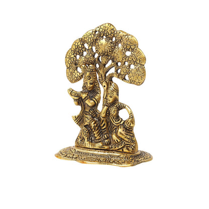 Radha Krishna Idol & Figurine for Home | God Idol for Pooja Room | Krishna Statue, Radha Krishna Murti & Gift Article (L11 x W7 x H14 cm)