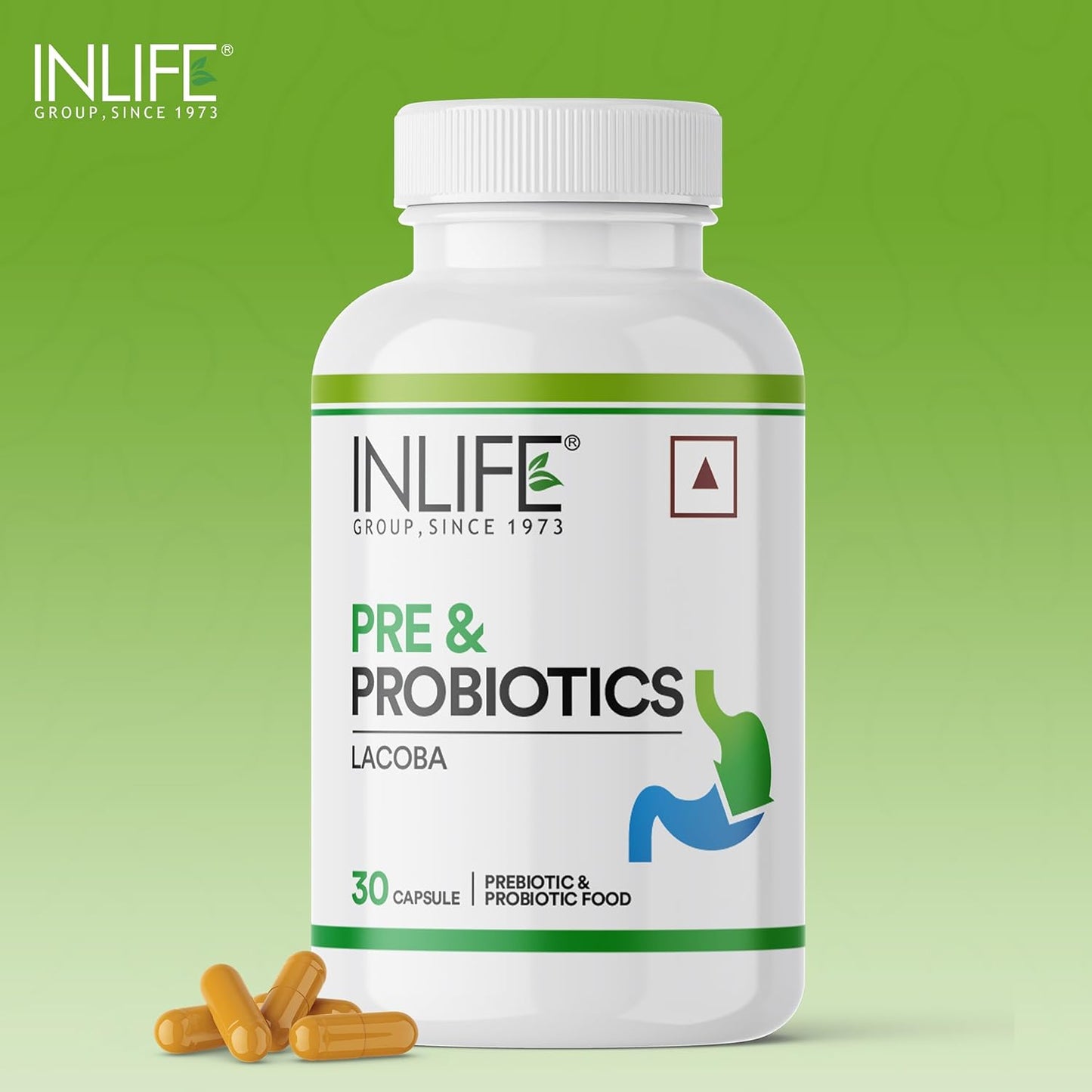 INLIFE Prebiotic and Probiotic Supplement for Gut Health | Lactobacillus Bacteria for Digestive Health Immunity Booster | Probiotics for Women Men - 30 Capsules (Pack of 1, 30, count)