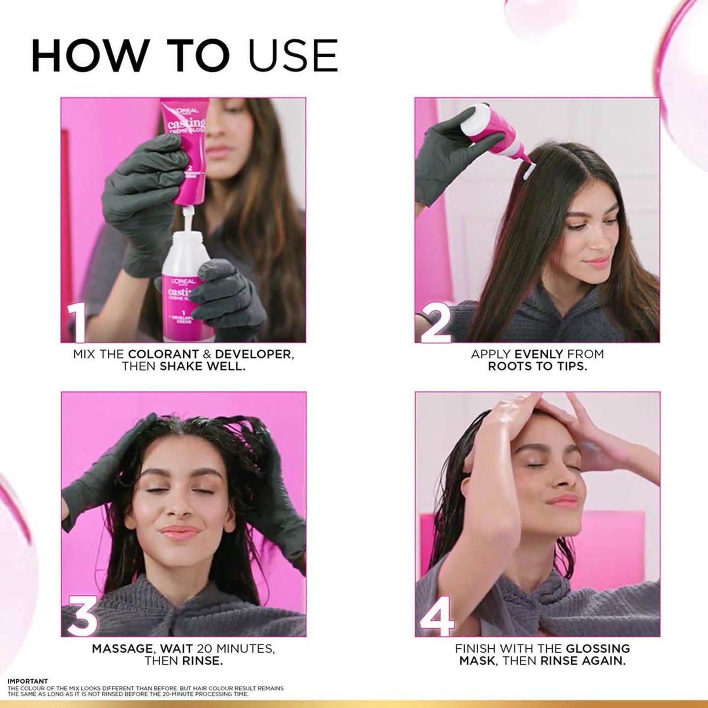 L'Oréal Paris Casting Crème Gloss Hair Color With Glycolic Gloss Complex | 5X Glossier Hair Color | Shade 300 - Darkest Brown | 60g + 40ml + 60g