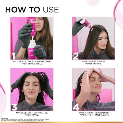 L'Oréal Paris Casting Crème Gloss Hair Color With Glycolic Gloss Complex | 5X Glossier Hair Color | Shade 300 - Darkest Brown | 60g + 40ml + 60g