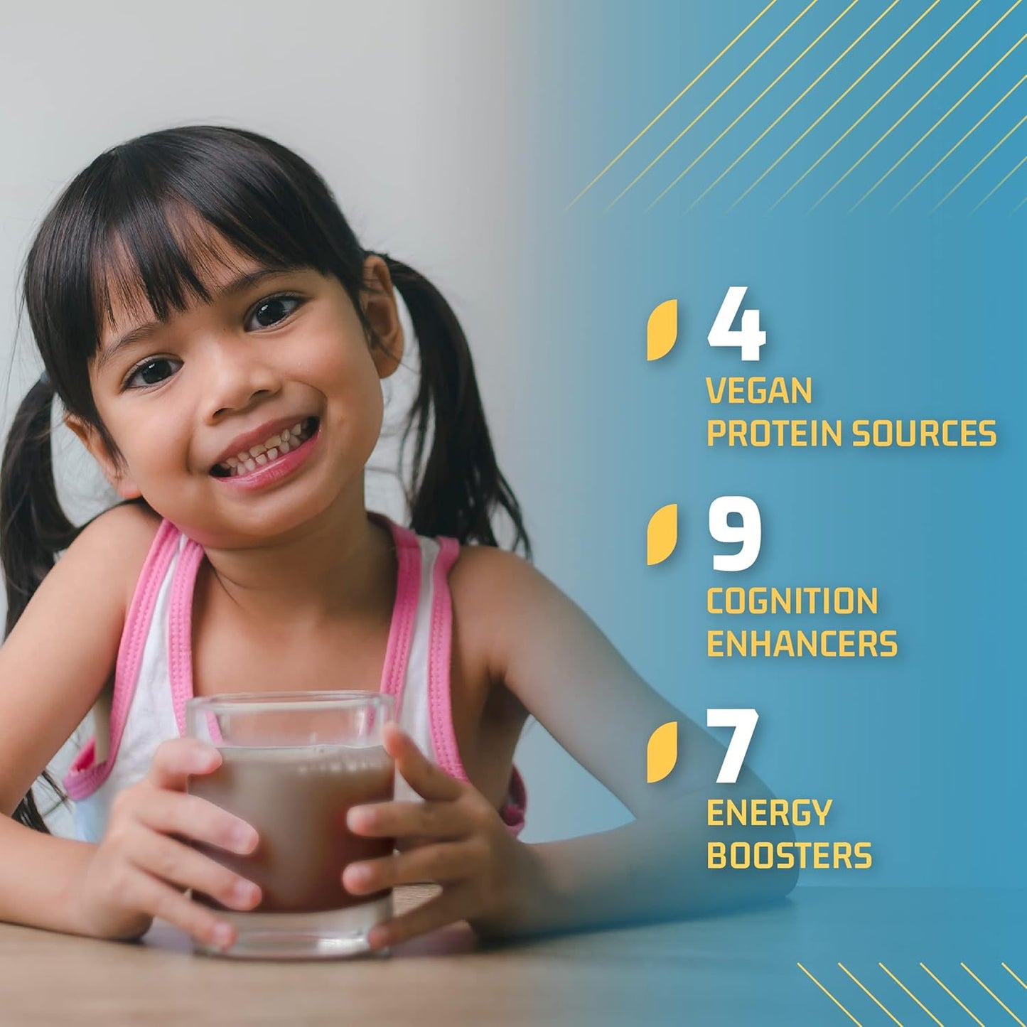 Plantigo Kids Protein 14g, 11 Vitamins, 8 Minerals, Vegan Nutrition Supplement | Muscle, Bone Growth & Brain Health | Plant Based Protein Powder for Kids 10+ years | (Swiss Chocolate Flavor - 500g)