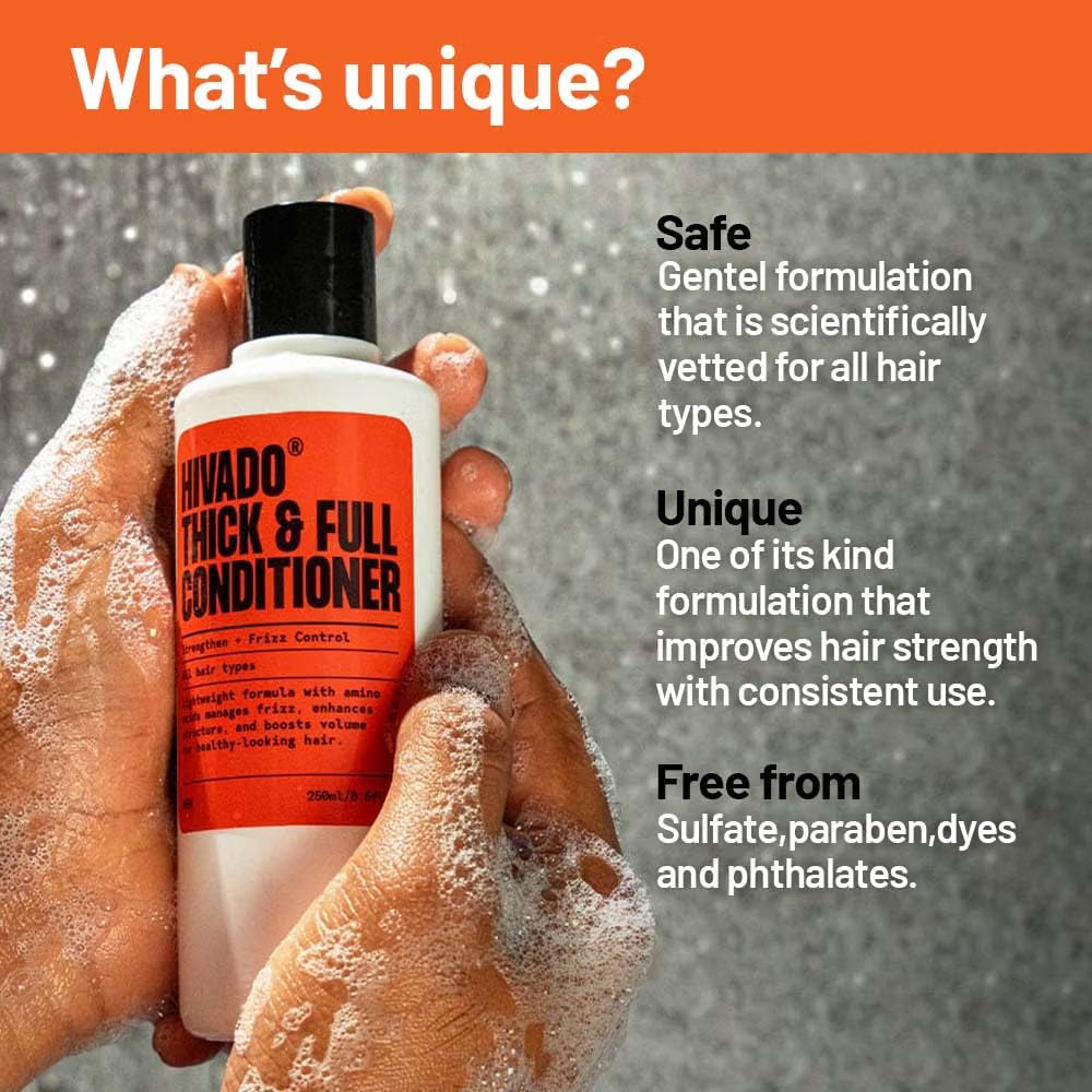 Thick & Full Conditioner for Men 250ml | Lightweight Volumizing Conditioner for Healthier-Looking Hair | Black Oats, Rosemary, Jojoba Oil & Hydrolysed Silk Protein | Sulfate & Paraben Free