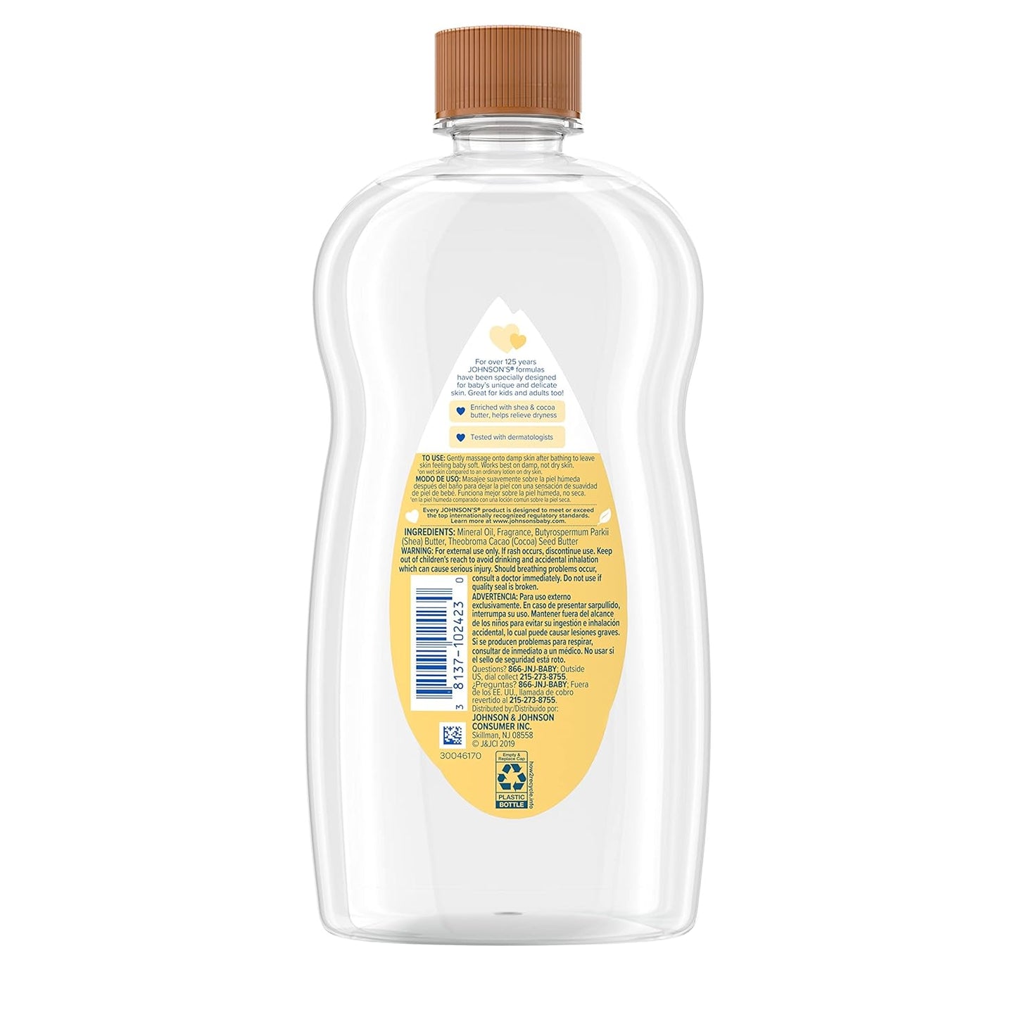 JOHNSONS BABY OIL 591ML (20OZ) - SHEA & COCOA BUTTER (US)