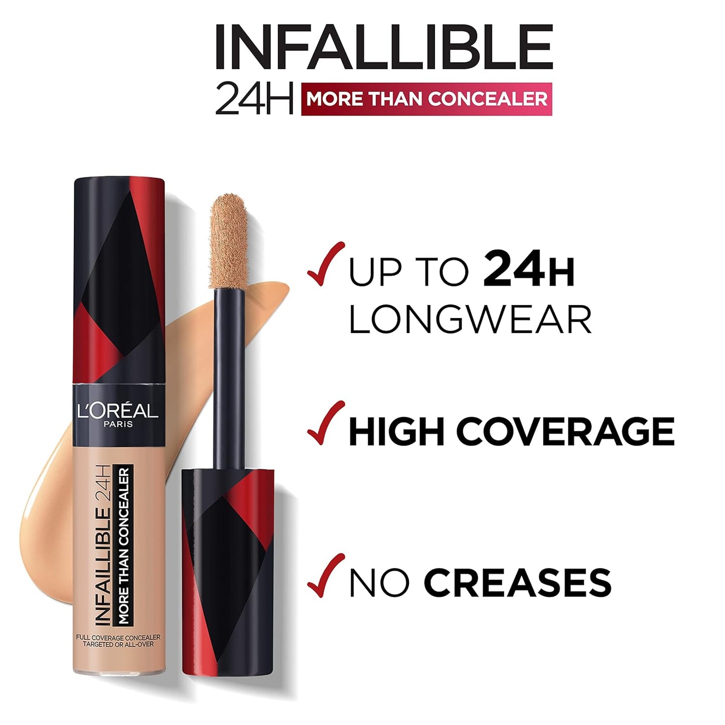 L'Oreal Paris Infallible Full Wear More Than Concealer - 338 Warm Dore, 10ml