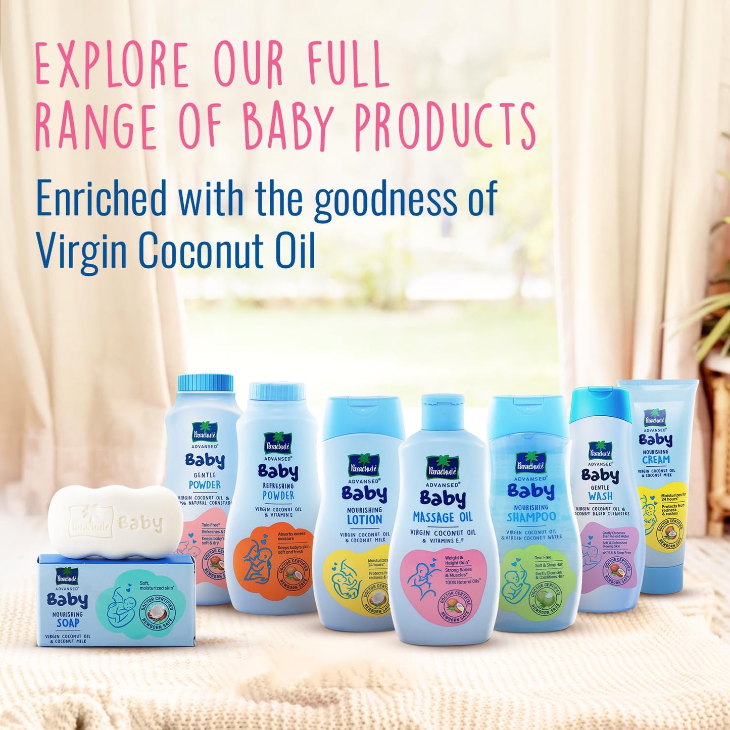 Parachute Advansed Baby Massage Oil for New Born| 100% Virgin Coconut Oil | Clinically Proven for Better Growth| Vitamin E & F| 400 Ml