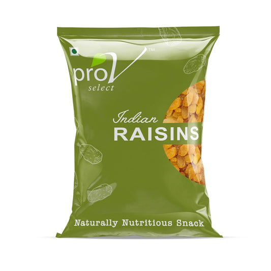 ProV Select - Indian Raisin 500 gm | Value Pack| Dryfruits- Indian Kishmish | Rich In Nutiritons| No added Preservatives | Rich In Iron| Healthy Sweet & Tasty [Packaging might Vary]