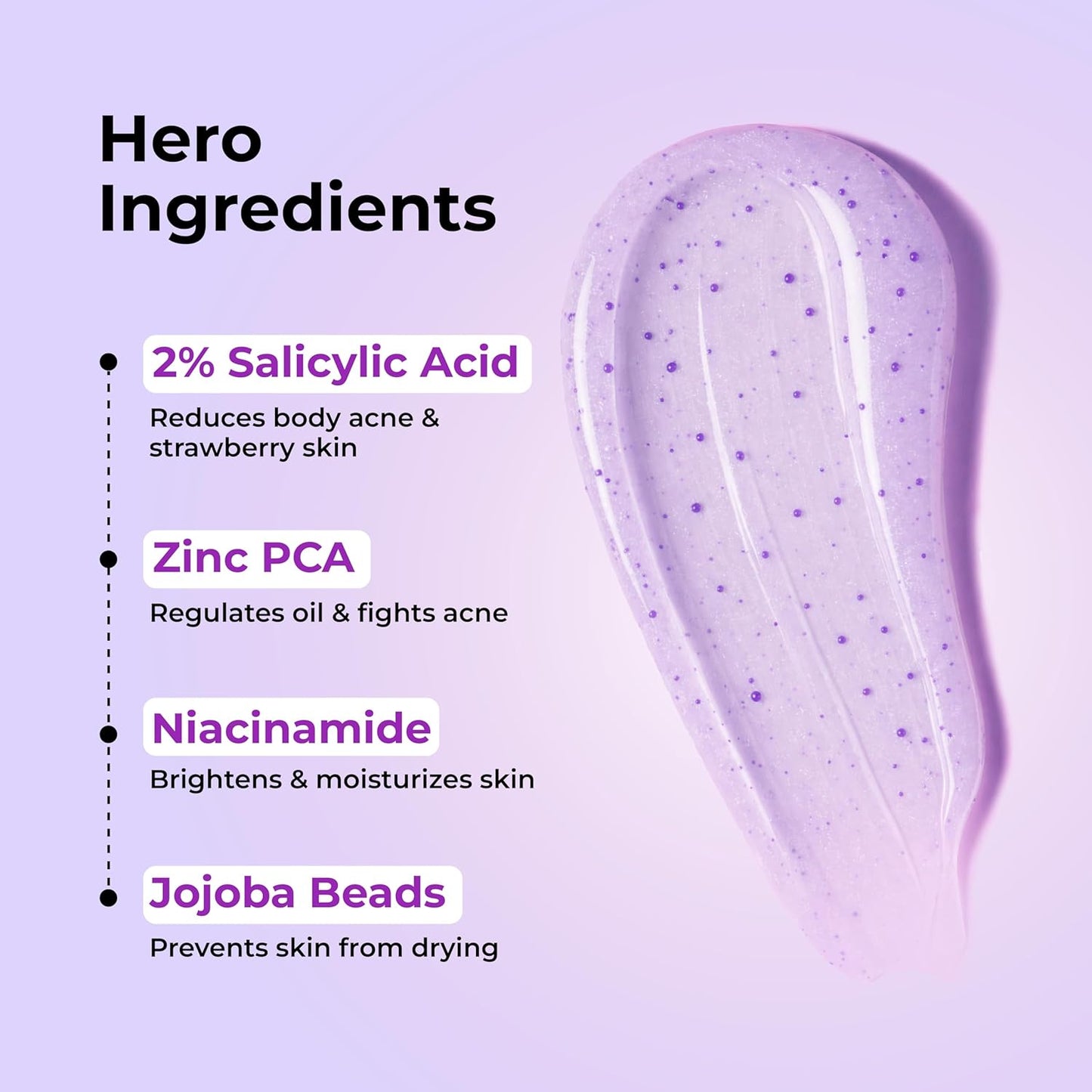 Hula Hoop Exfoliating Body Wash by Foxtale | 2% Salicylic Acid + Zinc PCA | Reduces Body Acne, Strawberry Legs & Tan | Exfoliates & Moisturizes to Reveal Smooth & Bump-free Skin | 250ml