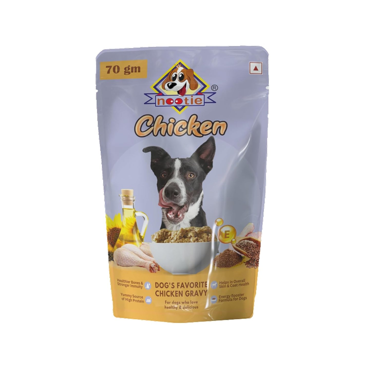 Nootie Wet Gravy for Dog Natural Ingredients, Easy to Digest, Enhances Dog Food, Dog Food Topper | Picky Eater & Appetite Booster Chicken Gravy 70g