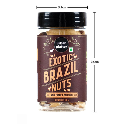 Urban Platter Brazil Nuts, 100g (Rich in Selenium | Superfood | Have 1 Daily | Product of Peru)