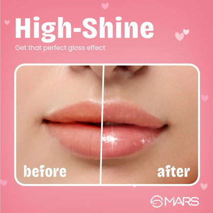 MARS Candylicious Sheer Lip Gloss for Women | Hydrating & High Shine | Lightweight | Non-Sticky | Enriched with Vitamin-E, Hyaluronic Acid & Avocado Ester (4.0ml) (06-CHOCOPIE)