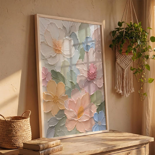 Floral Art Painting with Frame for wall decor| Floral Wall Art Painting With Frame Home Decoration For Living Room Bed Room Hotel Wall Decor Digital Reprint (14X20 inch)