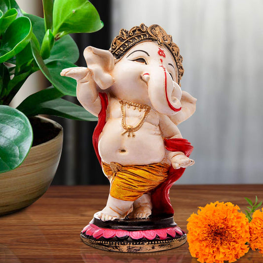 Ideas Hand Crafted Karigaari India Handcrafted Polyresin Eco Friendly Lord Ganesha Ganpati Idol Figurine | Lord Ganesha Statue for Home Decoration (Multicolor)