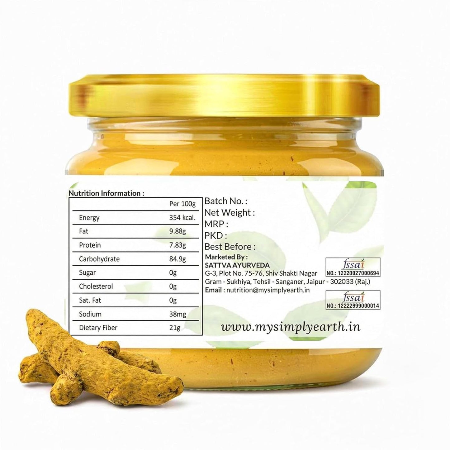 Simply Earth Pure & Natural Amba/Kasturi Haldi Powder | Immunity Booster, Anti-Oxidant, Anti-Inflammatory Turmeric | Skin & Face Pack - Wild Turmeric - 100 GM
