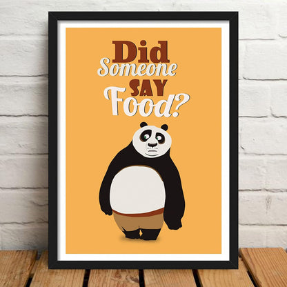 Food Panda Funny Quote Framed Poster For Kitchen Restaurant Wall With Acrylic Sheet Size A4 10 Inch X 13 inch | Inch Home Photo Frames For Cafe, Bar, Decoration Gift