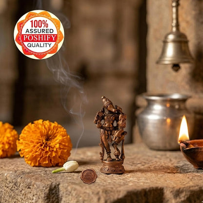 Pure Copper Lakshmi (Laxmi) Varaha Murti | Handcrafted Copper Idol for Pooja Room, Vastu Decor | Traditional & Auspicious Religious Hindu God Showpiece & Gift Item | 63gm (7x3 cm)